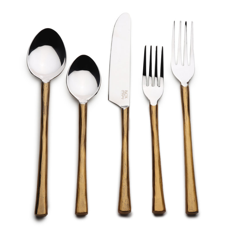 Couverts Inox Artisans Medicki, 20 pièces Couvert