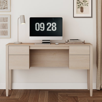 Canapé moderne de 53,5 pouces Aadham avec compartiment de rangement arrière, console arquée en bois derrière le canapé avec tiroirs et station de charge pour le vestibule, le salon, le vestibule, le couloir et le bureau