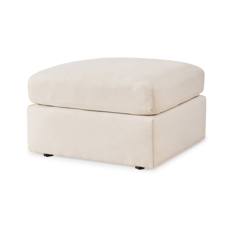 Repose-pieds carré Meso, polyester granit Nuvella, 32 po, Ivoire ivoire