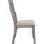 Chaise d'appoint rembourrée grise (2 pièces)