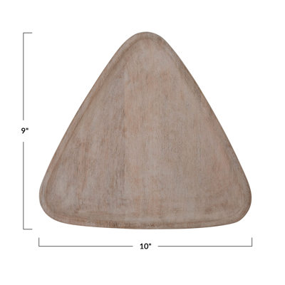 Mango Wood Tray, Triangular Shaped