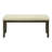 Bench, 44" Rectangular, Dining Room, Entryway, Kitchen, Hallway, Upholstered, Wood, Cream Fabric, Grey Solid Wood, Transitional