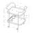 Malaisha 27" Width Metal 2-Shelf Serving Cart