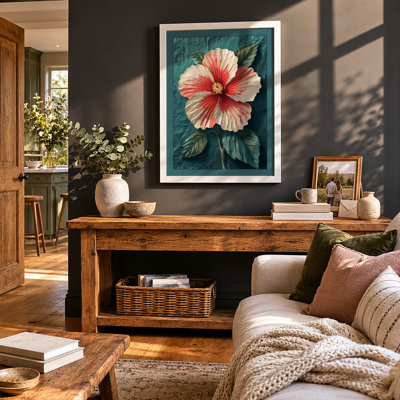 Hibiscus Study Botanical - Framed Print