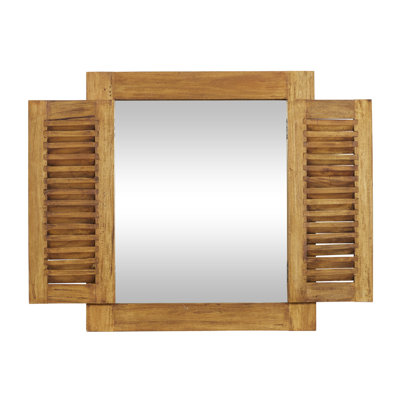 Ducote Solid Wood Rectangle Wall Mirror