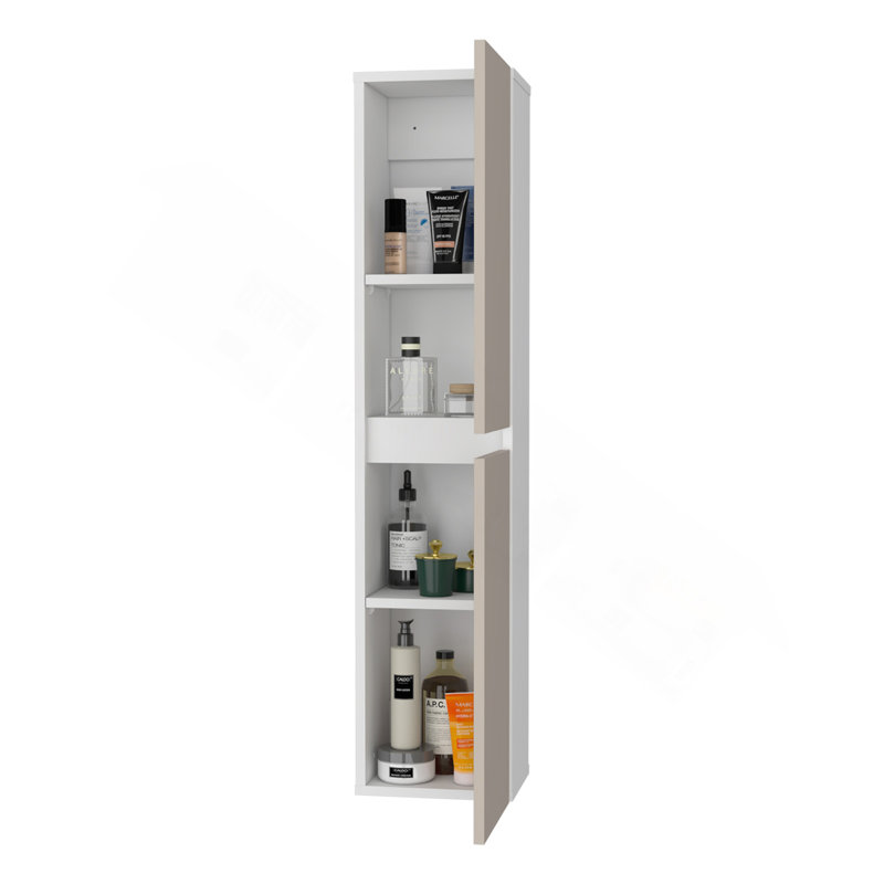 Armoire murale 2 portes, armoire de salle de bain à cadre en bois