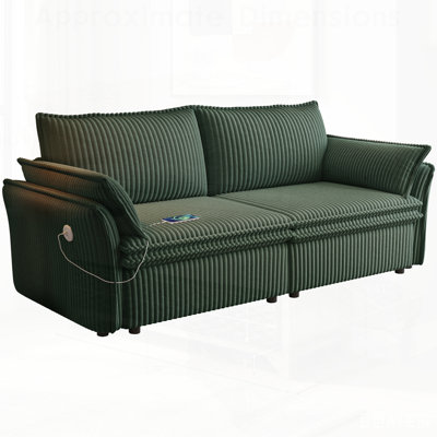 Multi-Functional Convertible Sofa Bed with Plush Fabric, for Living Rooms and Guest Spaces, Combining Comfort and Versatility.