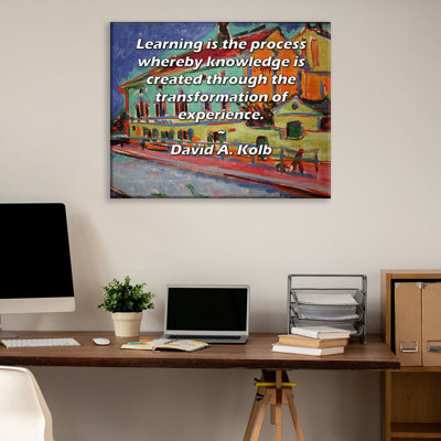 ArtsyQuotes Gallery Wrapped Canvas By David A. Kolb: "Learning is the process whereby knowledge is created through the transformation of experience."