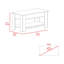Table de rangement Austin, une tablette de table extensible, quatre pieds, tablette inférieure - chêne clair -1633586941