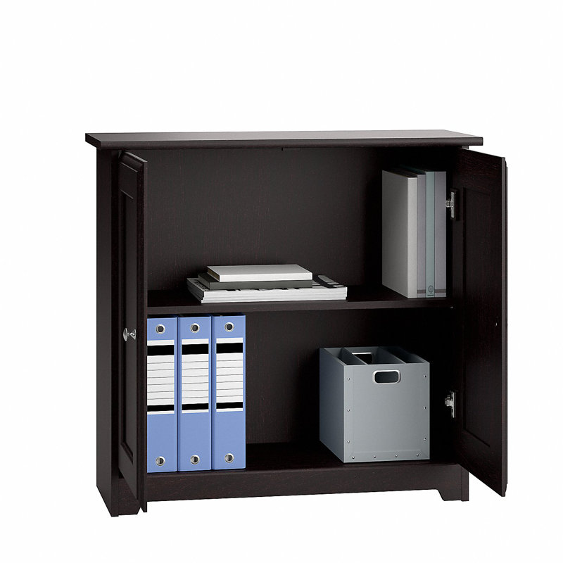Huckins 2 - Shelf Storage Cabinet, Espresso Oak