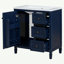 Meuble-lavabo de 30 pouces avec lavabo en céramique, trois tiroirs et deux tablettes de porte-1569757721