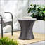 Table d'appoint d'extérieur en osier KONO HOURGLASS, durable et élégante pour le patio et le jardin