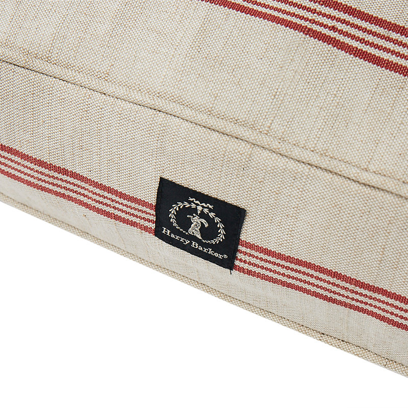 Oreiller rectangulaire pour chien Grain Sack, Moyen (H 5 po x l 36 po x P 29 po), Rouge
