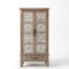 Armoire de rangement haute 55 po à 2 portes et pieds en bois massif H 55 po