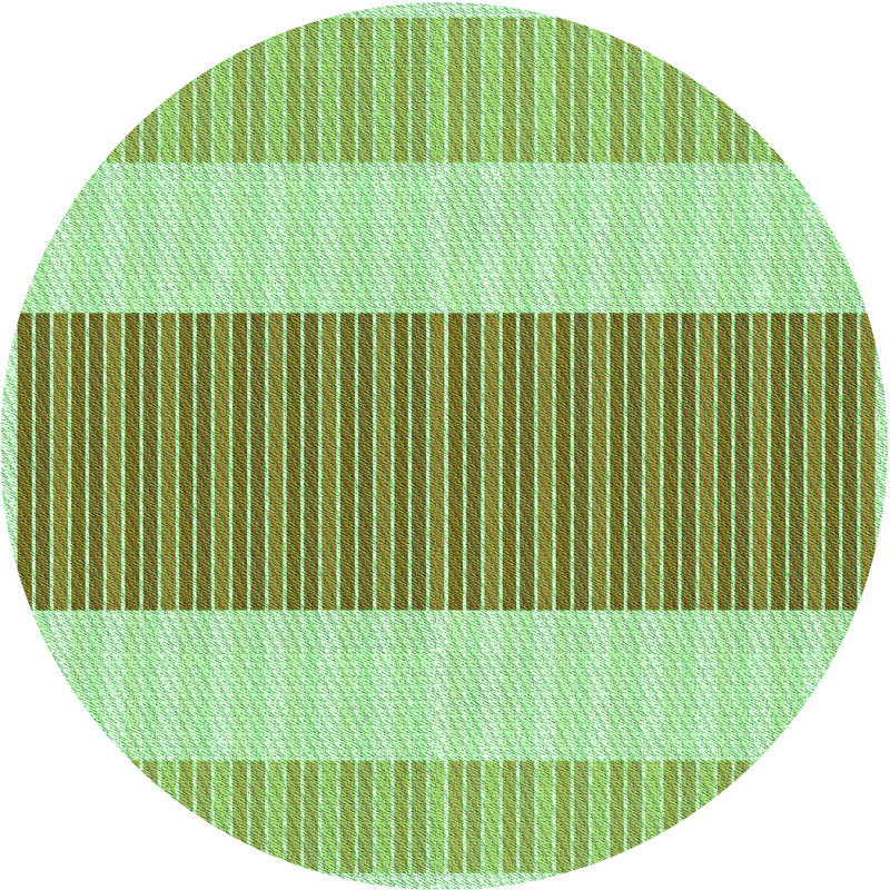 Striped Indoor Rug, Round 7'