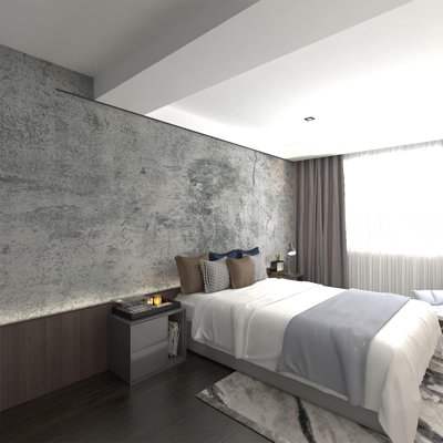 Self-Adhesive Concrete Vinyl Wrap, Waterproof Heat-Resistant Peel And Stick Wallpaper For Countertops, Cabinets, Walls, Furniture, Industrial Grey Matte Finish
