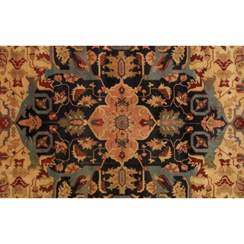 Tapis de zone en laine 9 pi x 12 pi noué la à la main one-of-kind Sheryl
