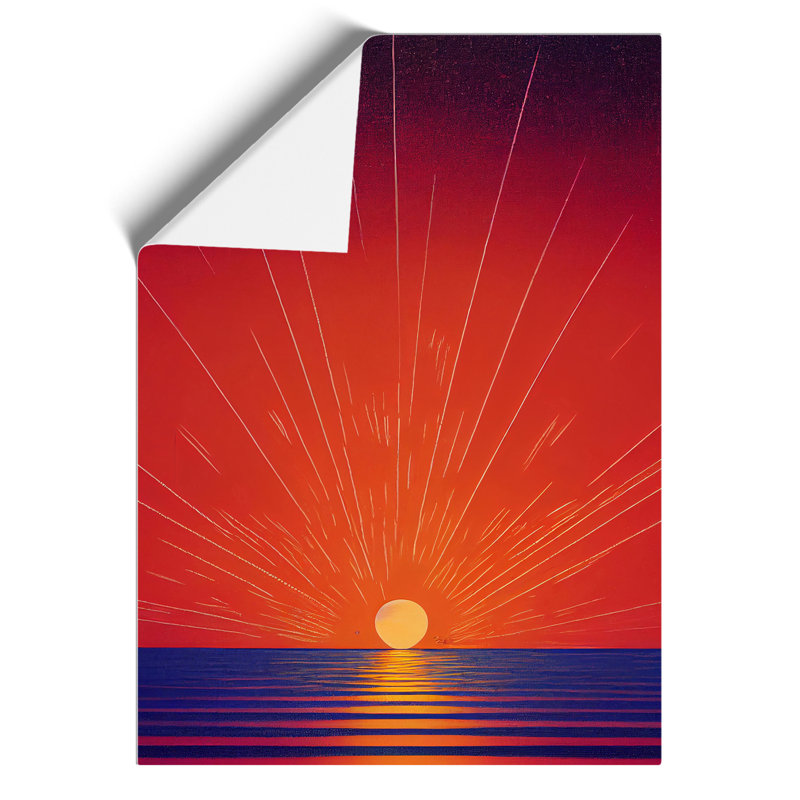 XV1022-1453X Classic Ocean Sunset - Print, 42cm H x 29.7cm W, Paper, No Matte