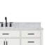 Meuble-lavabo simple en bois massif Jameal avec plateau en marbre de Carrare 0,75 po-208203495-234912496