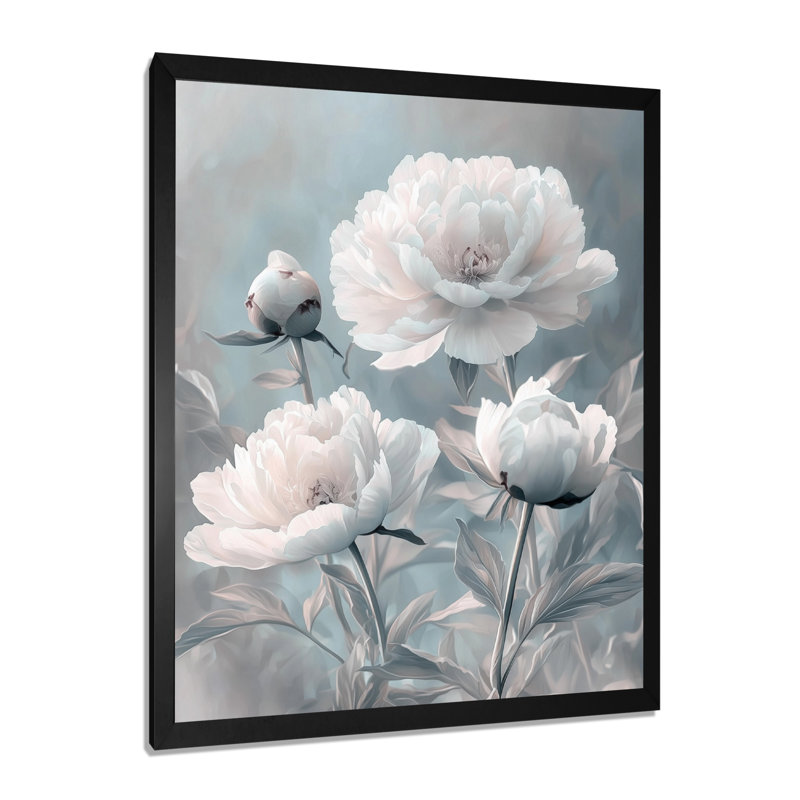 Keeling - Décoration murale florale, H 44 po x l 34 po, Noir, noir, noir, noir, Reproduction encadrée d'une seule photo