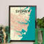 Sydney City Map - impression d'art graphique-31736729