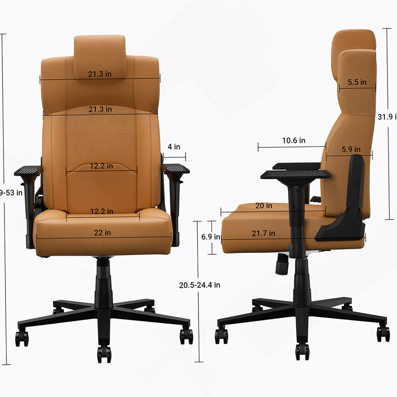 Fauteuil de bureau ergonomique Bestoffice, Jaune