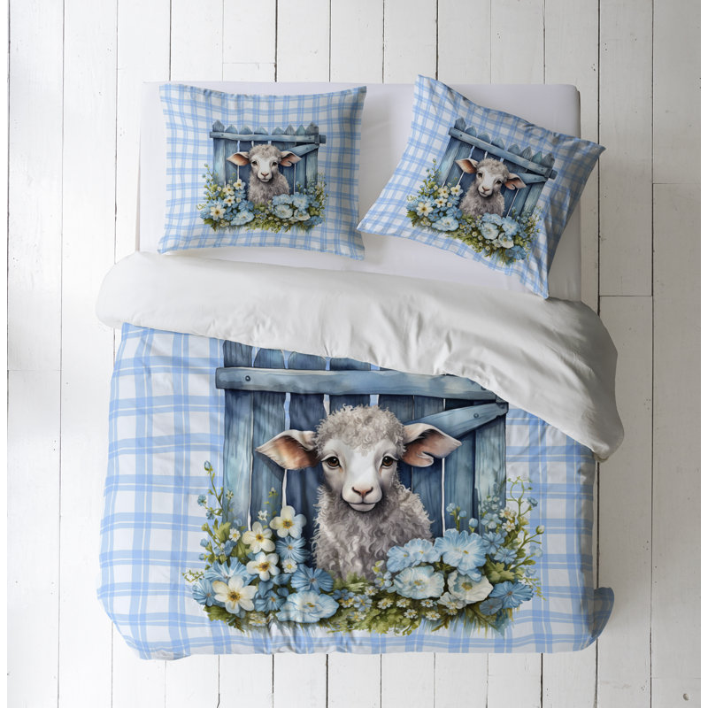 Modern & Contemporary Polyester Duvet Cover, Queen Duvet Cover + 2 Queen Shams