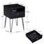 NS Modern Nightstand Sofa Side Table with Drawer and Storage Shelf for Living Room Bedroom-423224052