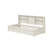 Twin Daybed In Creamy White With Side Bookshelves, Drawers & Charging Slot Bed Storage Shelves, Socket-1270928660