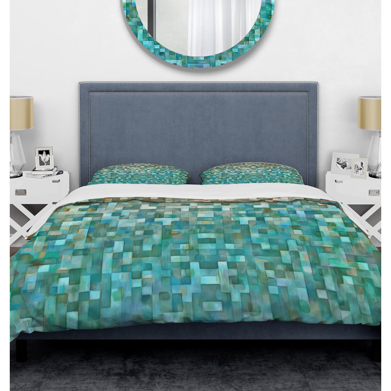 Modern & Contemporary No Geometric Shapes Duvet Cover, Full/Queen Duvet Cover + 2 Shams