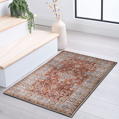 BAOLA - Tapis rétro rouille