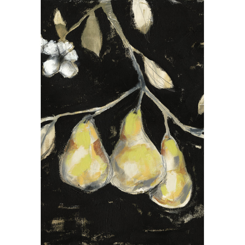 " Fresh Pears I " by Jennifer Goldberger Painting Print, 18" H x 12" W x 1.25" D