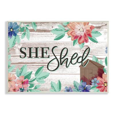 She Shed Typographie - Art textuel sur toile