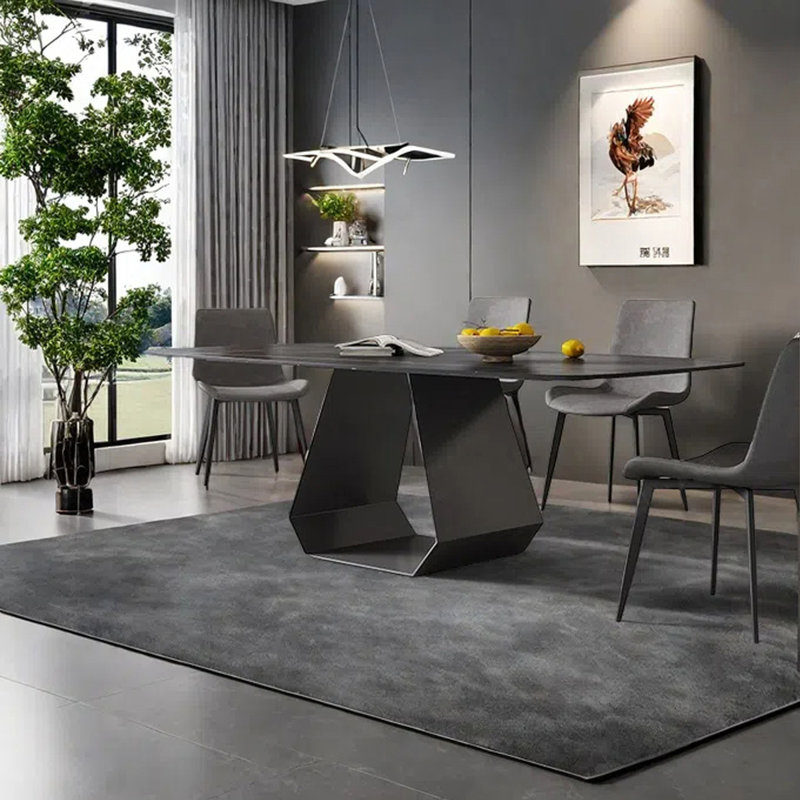Simple modern rectangular dining table, 29.13"H x 62.99"L x 31.5"W