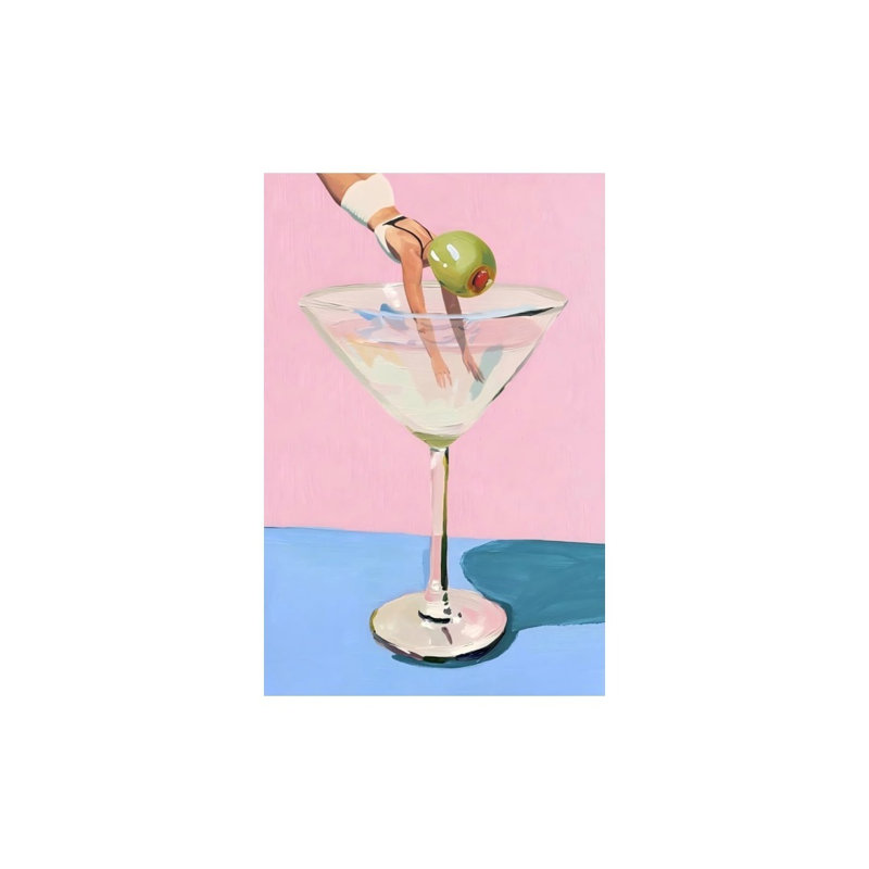 «Playful Preppy Girly», art mural non encadré, 8 x 12