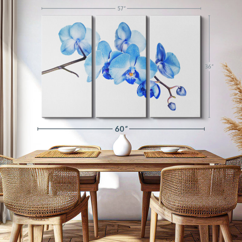 Nature «Blue Orchid Canvas Print» sur, H 36 po x l 57 po x P 1,25 po