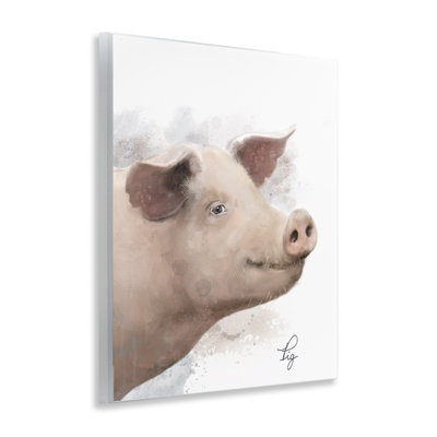 Smiling Farm Pig Wall Plaque Art by Matthew Piotrowicz
