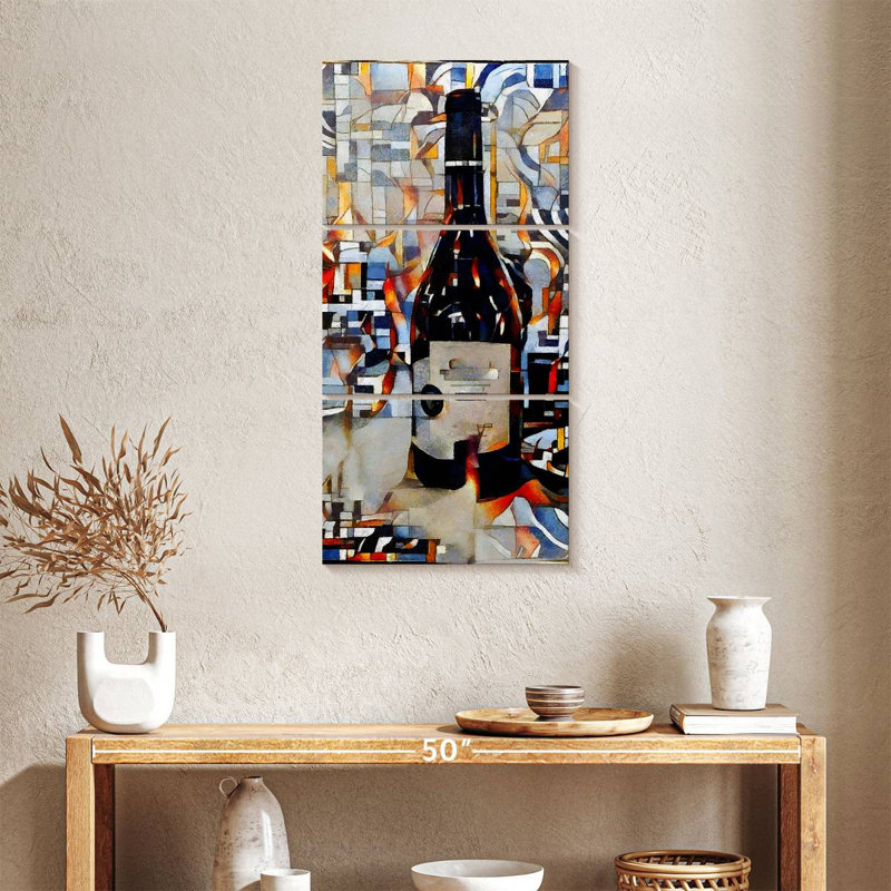 Abstract Wine Bottle, 38" H x 18" W