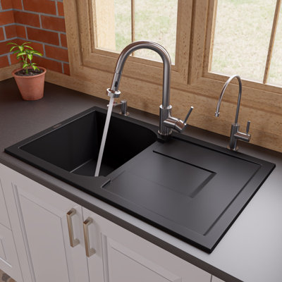 34'' L Single Bowl Granite Kitchen Sink