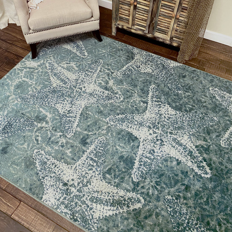 Aziz Abstract Indoor Rug, Rectangle 4' x 5'