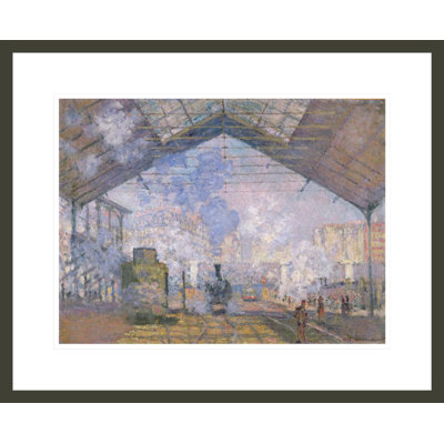 La gare Saint-Lazare par Claude Monet, impression giclée encadrée