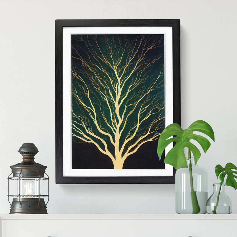 Gothic Tree Vol.3 - Picture Frame Print, Black, 64cm H x 46cm W x 2cm D