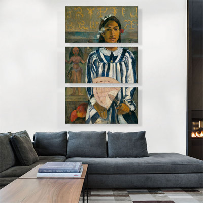 " Tehamana Has Many Parents - The Ancestors Of Tehamana 1893 " by Paul Gauguin 3 - Pieces Painting Print