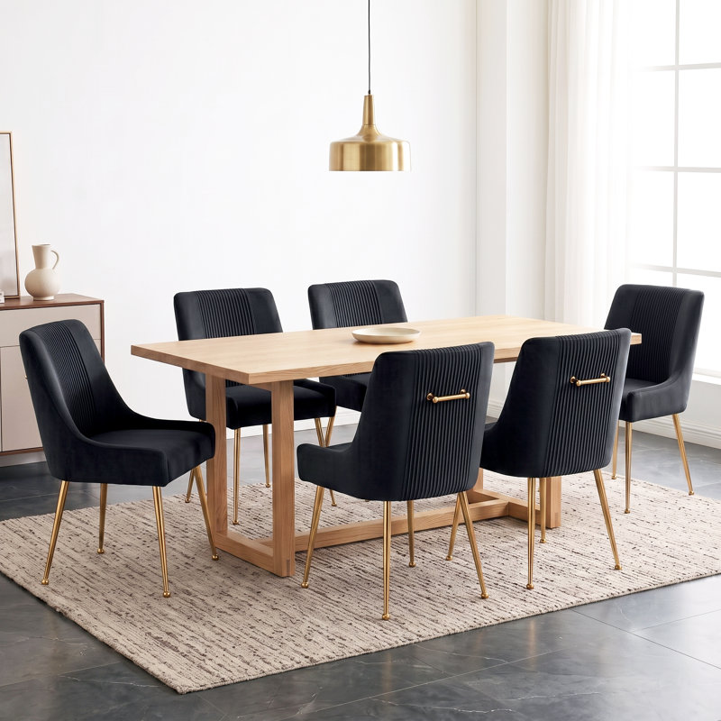 Chaise d'appoint Elian, 6, Noir, noir, noir, noir