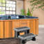 Hot Tub Step Dark Grey with Storage, Spa Steps with Storage Compartment-90640775