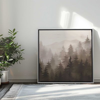 «Misty Pine Forest», reproduction sur toile
