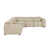 Beige Genuine Leather