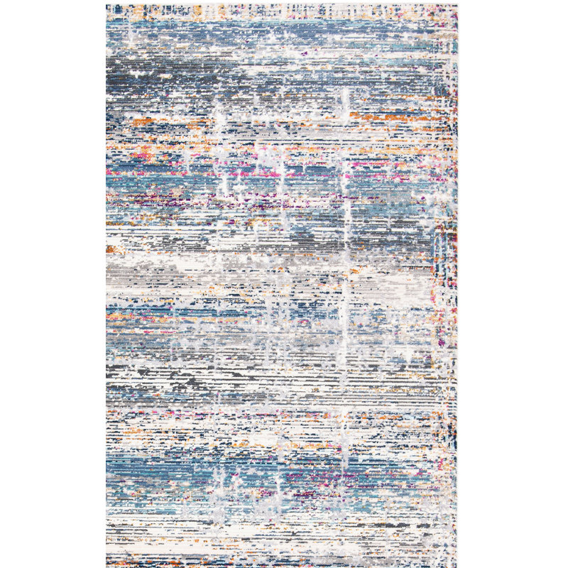 Kempson Performance Abstract Rug, Square 6'7"