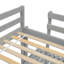 Lit mezzanine simple pour lit simple avec plateforme pour escalier, échelles, barrières de sécurité-465664598