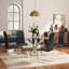 Addicus 130Cm L x 80Cm W Metal and Glass Rectangular Dining Table-902118552